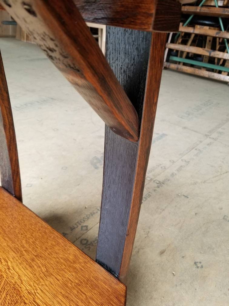 End Table with Authentic Whiskey Barrel Stave Legs, Free Shipping!