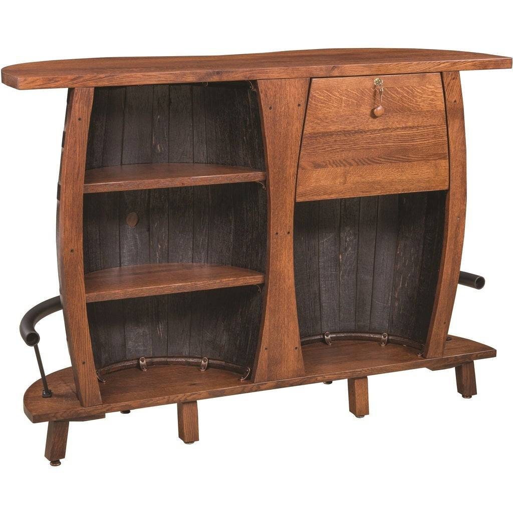 Amish Built Whiskey Barrel Bar