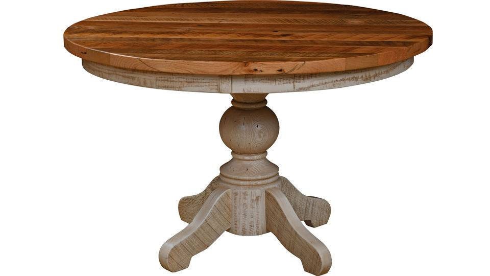 Round Rockford Single Pedestal Table Dining Room Table
