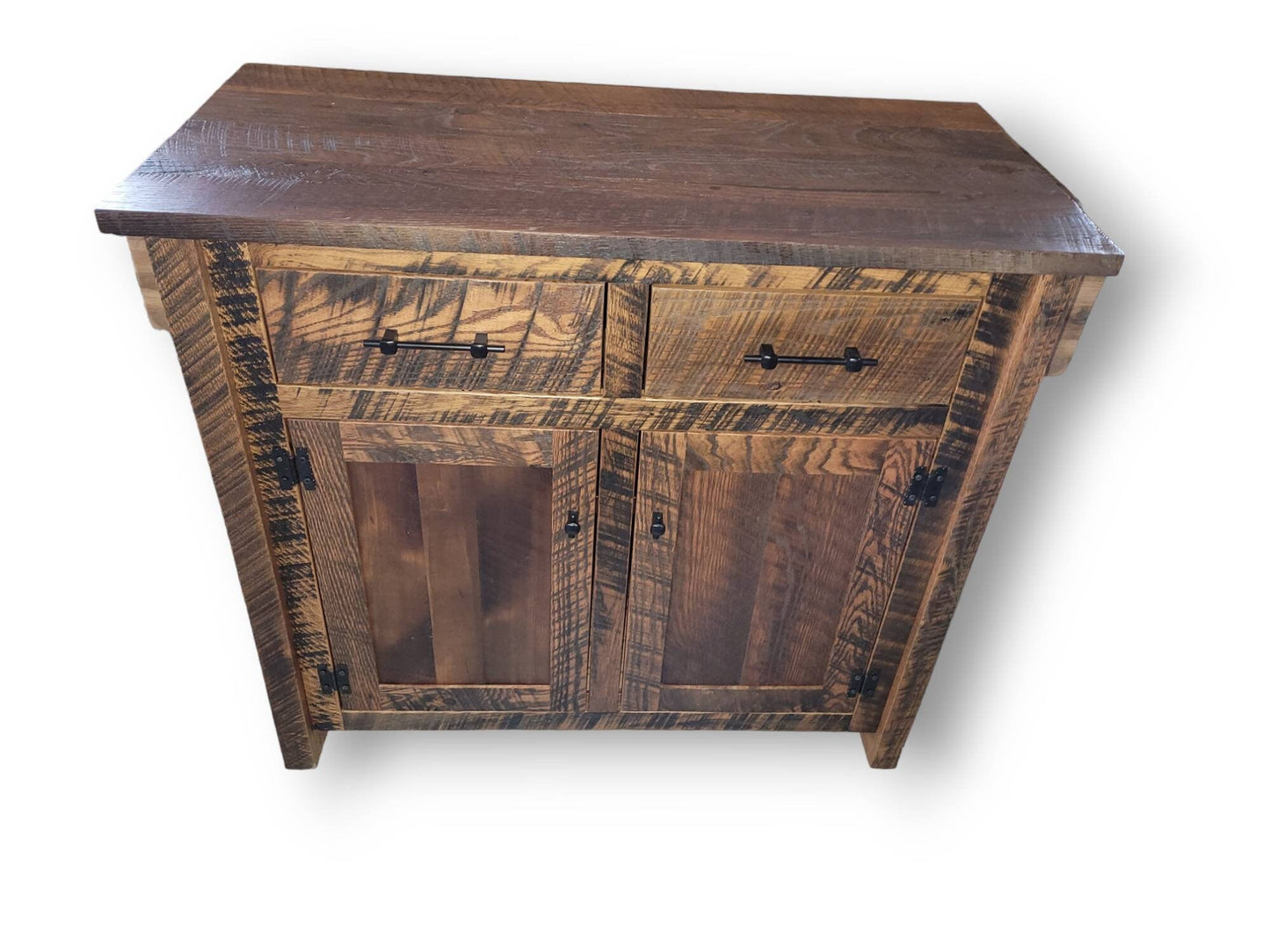 Reclaimed Barnwood Hannock Server Buffet, Solid Amish Built 40"long X 19" deep X 36" tall, Free Shipping - Quick Ship!