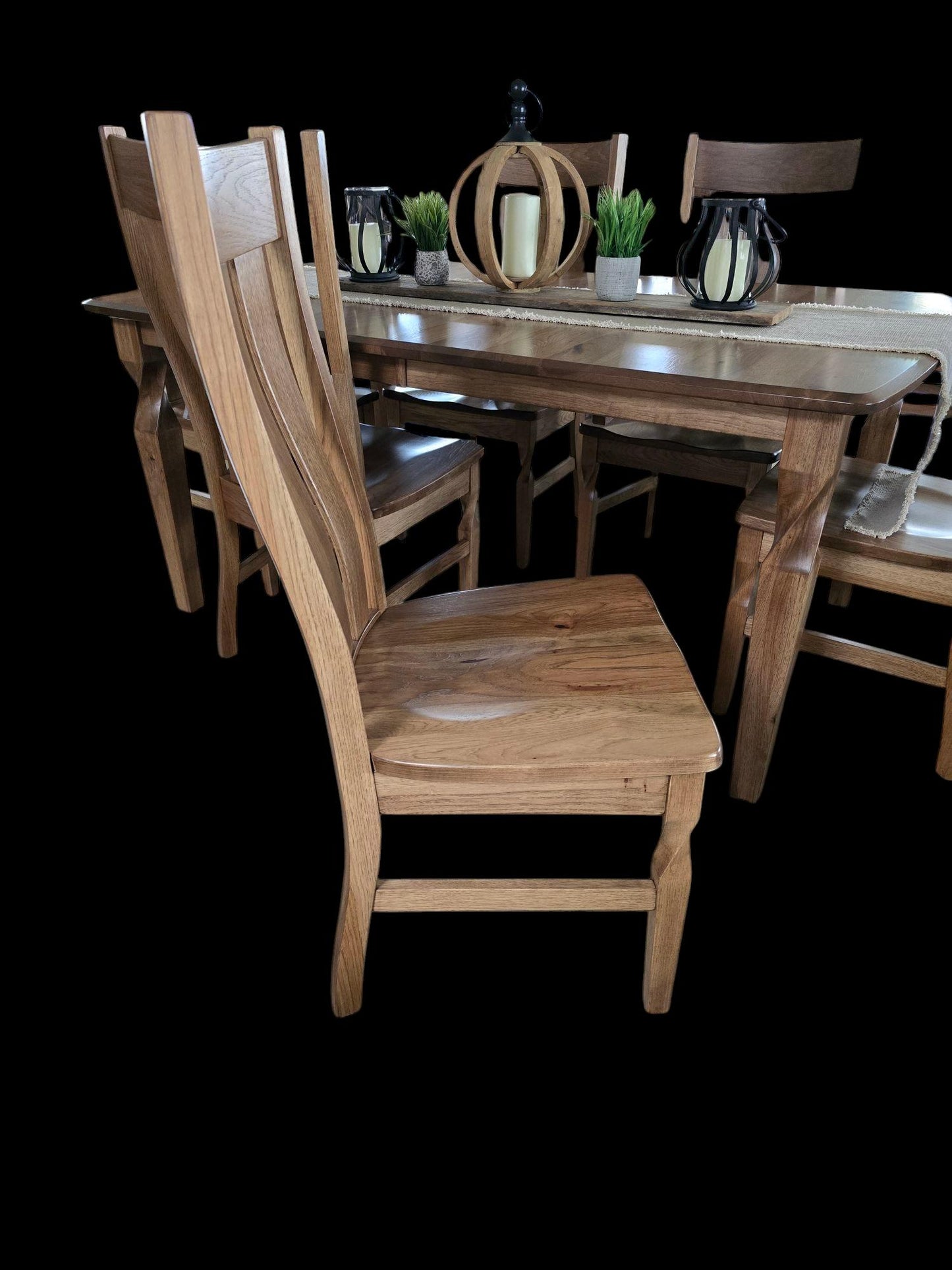 Brantley Hickory 7 Piece Dining Set, Amish Built in the U.S.A.