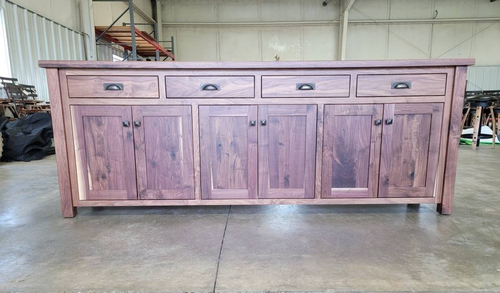Rustic Walnut Sideboard Buffet