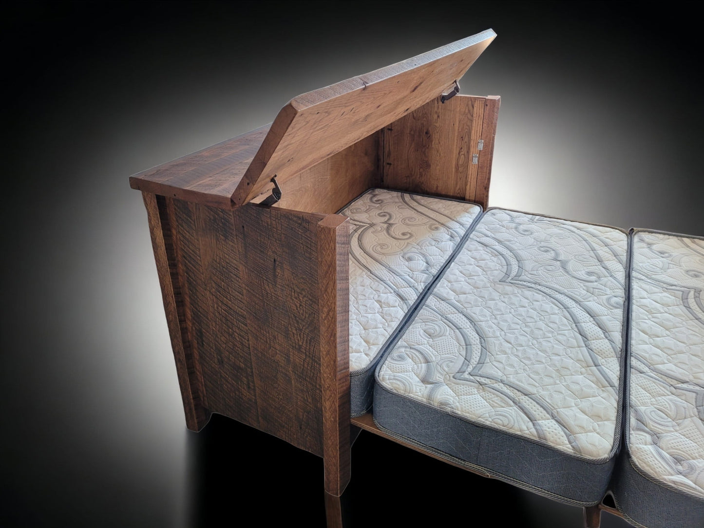 Reclaimed Barn Wood Murphy Bed Hideabed Dresser Bed Cabinet Bed, Mattress Included - Made in the USA