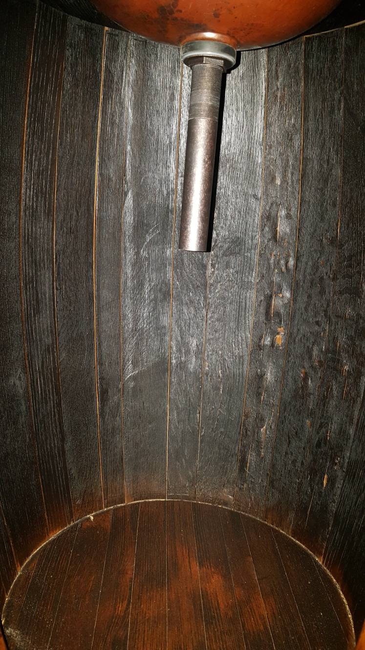 Whiskey Barrel Vanity with Oval Hammered Copper Sink, Free Shipping - Made in the USA!