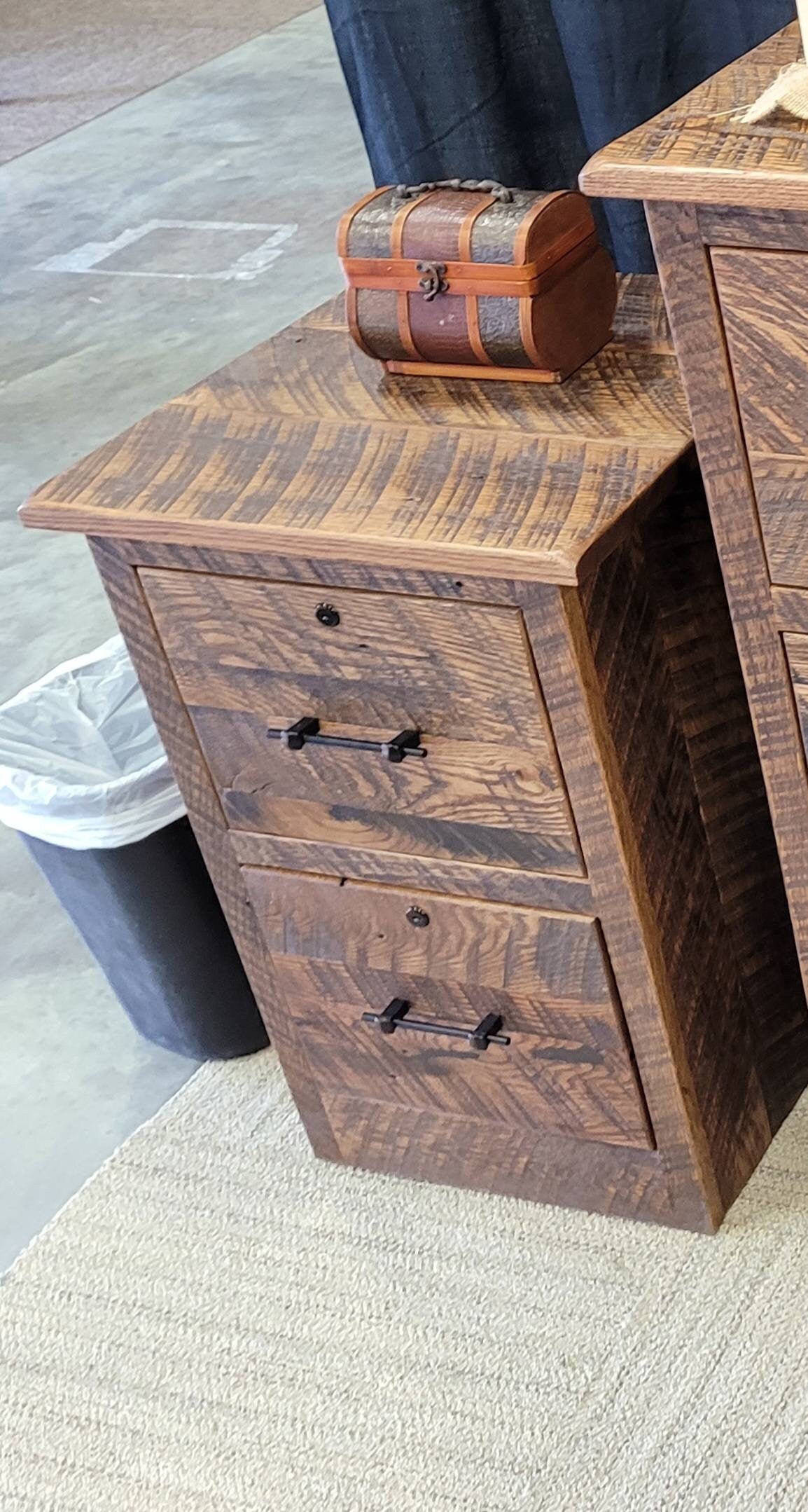 Reclaimed Barnwood Filing Cabinet, Choose Between 3 Sizes - Hand Built in the USA! Free Shipping