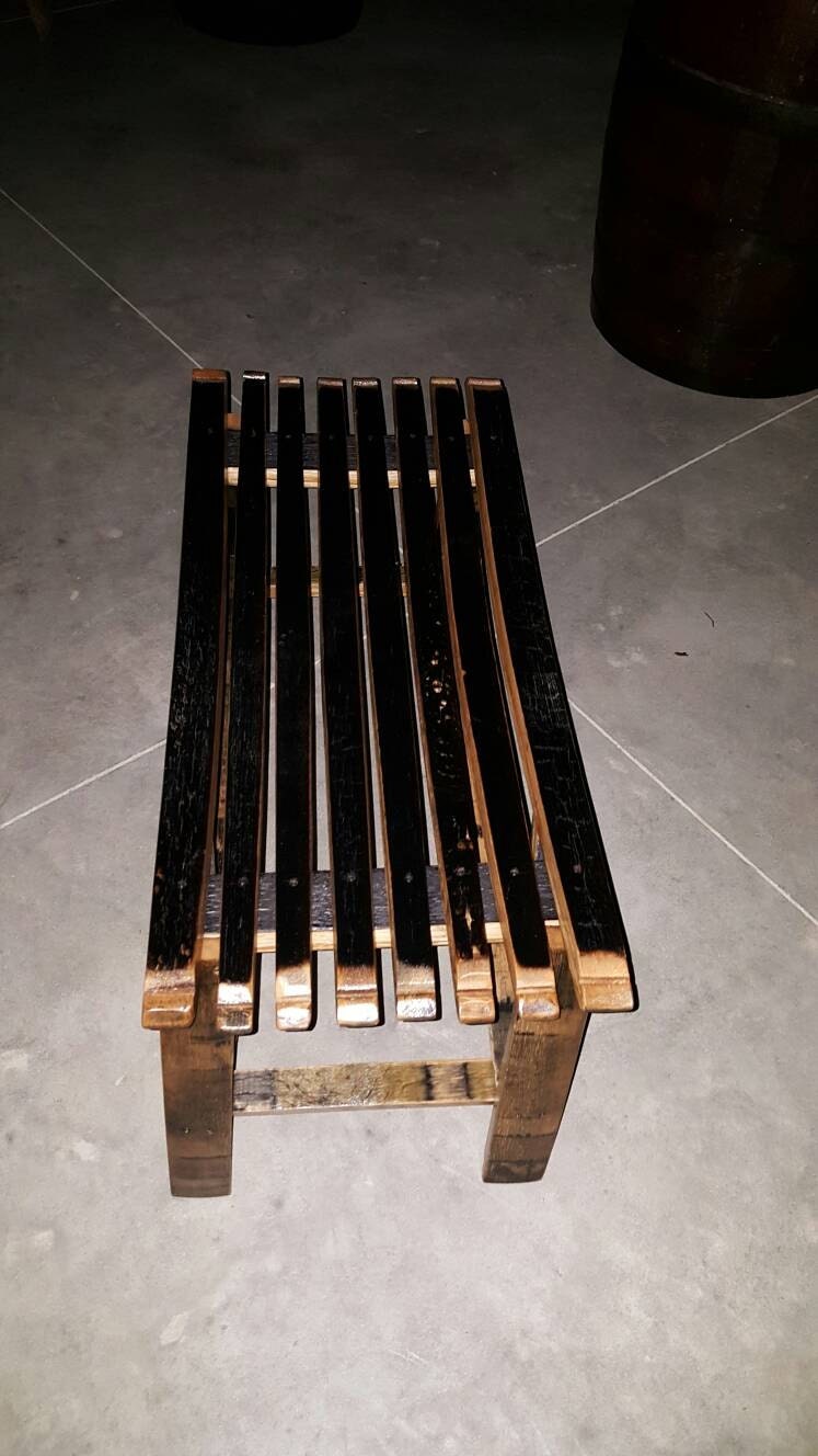 Whiskey Barrel Stave Bench, FREE Shipping Made in the USA!