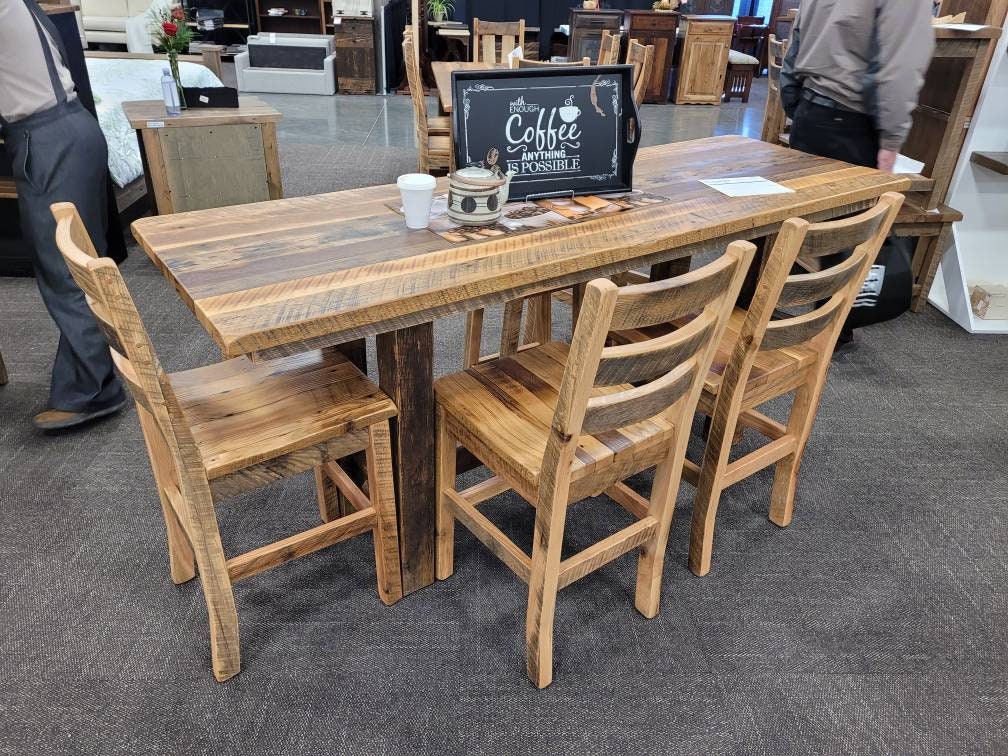 Timberland 7 Piece Reclaimed Barn Wood Table Set