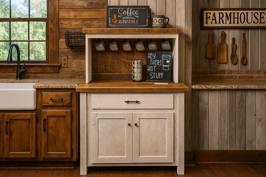 Reclaimed Barn Wood Coffee Bar Authentic Barnwood Coffee Bar Amish Built Coffee Bar Free Shipping