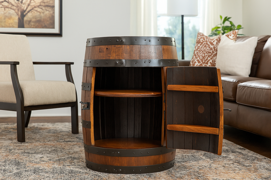 Whiskey Barrel Cabinet Bourbon Barrel Storage Cabinet