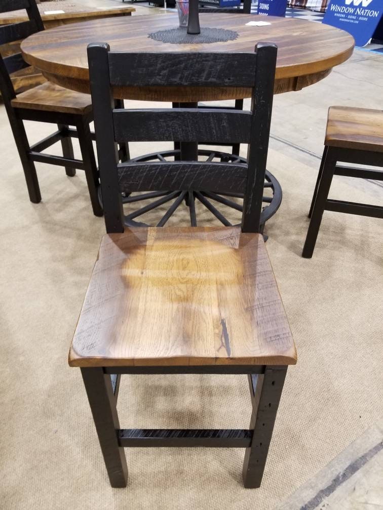 Reclaimed Wood Chair/ Bar Stool, Authentic - Free Shipping!