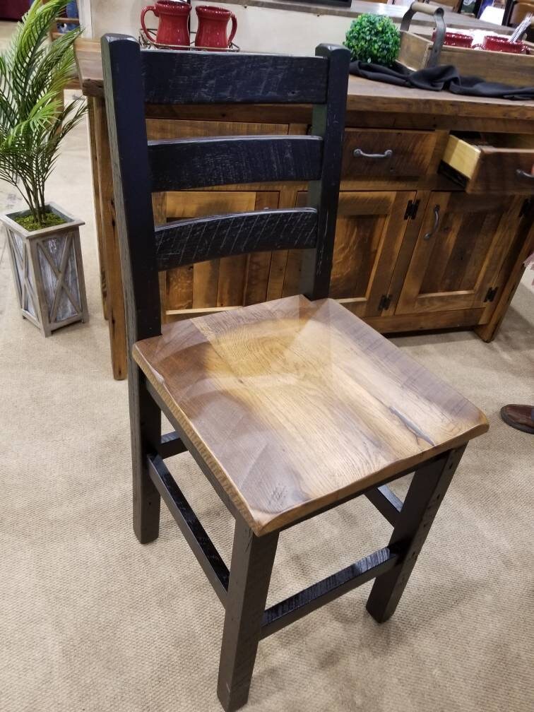 Reclaimed Wood Chair/ Bar Stool, Authentic - Free Shipping!