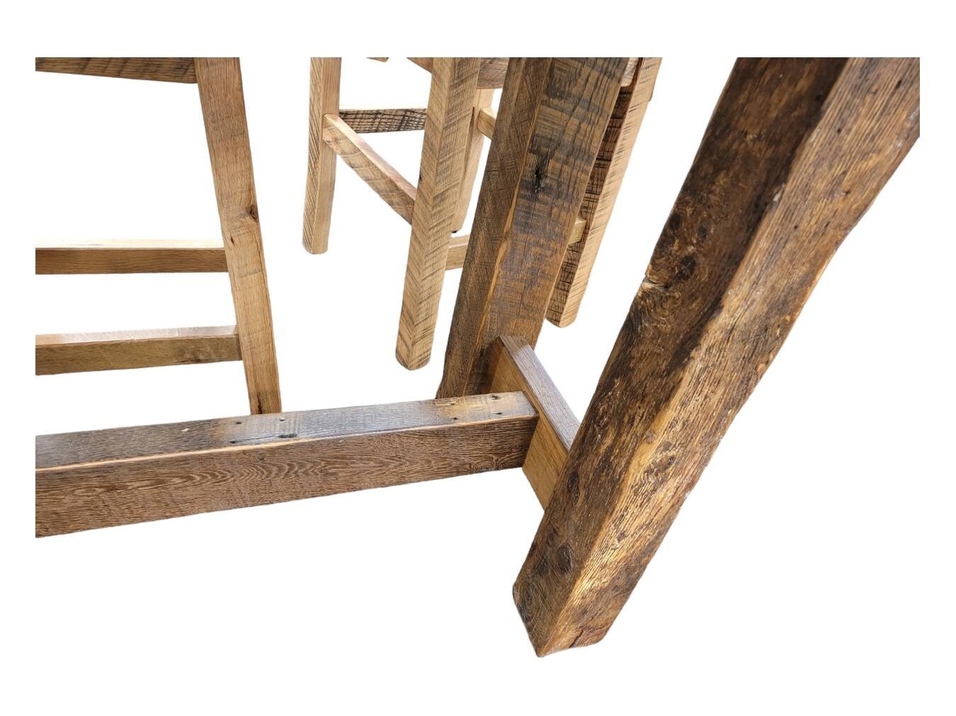 Timberland 7 Piece Reclaimed Barn Wood Table Set