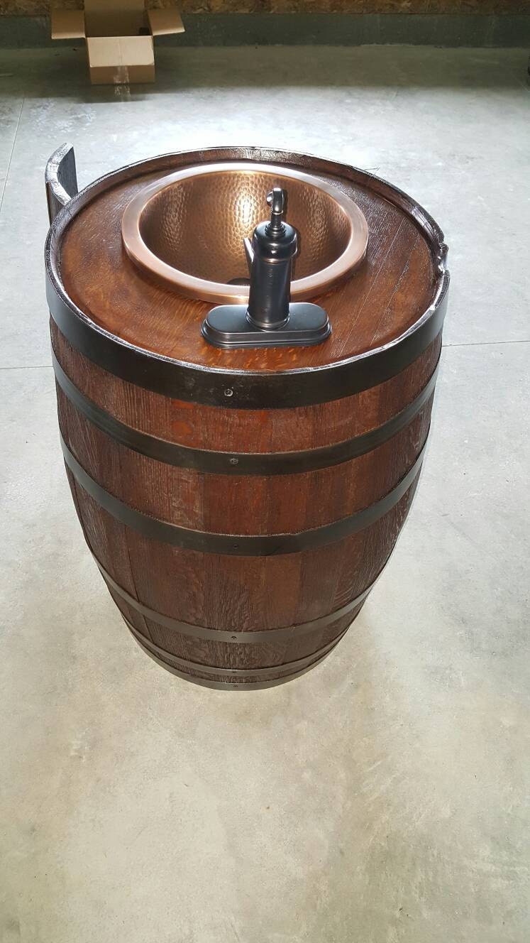 Whiskey Barrel Vanity - Made in the USA!