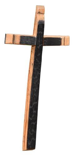Whiskey Barrel Stave Cross (small)