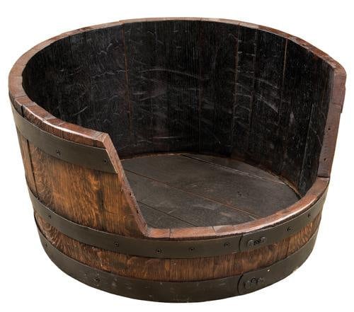 Whiskey Barrel Pet Bed, Dog Bed, Cat Bed - Made in the USA!