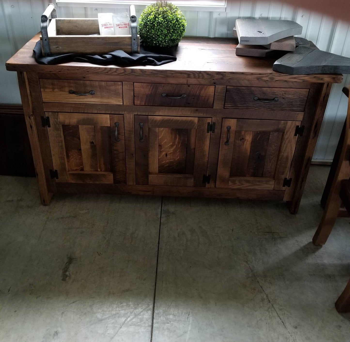 Reclaimed Lumber Buffet, Authentic, Beautiful, Solid Amish Built 60"long X 19" deep X 35" tall, Free Shipping