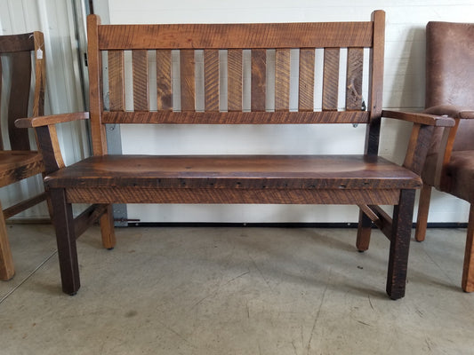 Reclaimed Wood Deacon's Bench, Free Shipping - Made in the USA!