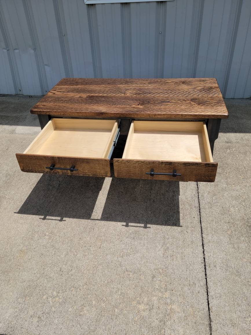 Rough Sawn Coffee Table - Hand Built in the USA, Free Shipping
