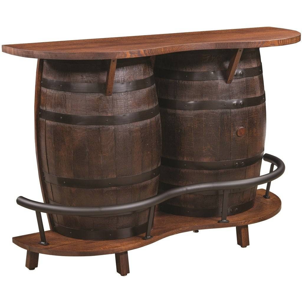 Amish Built Whiskey Barrel Bar
