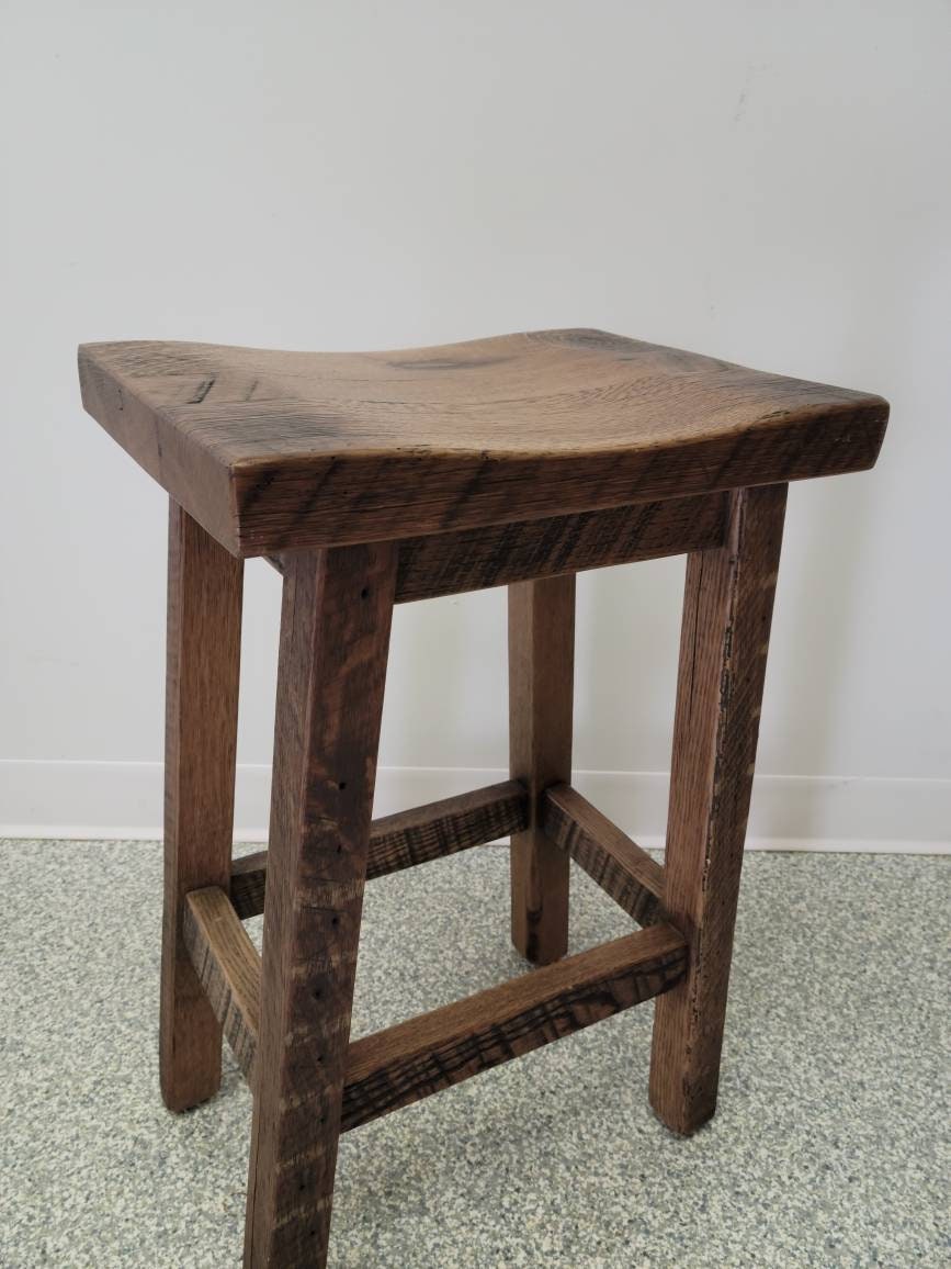 Barnwood Bar Stools - Made Entirely Of Reclaimed Barnwood, FREE SHIPPING - Made in the U.S.A!!