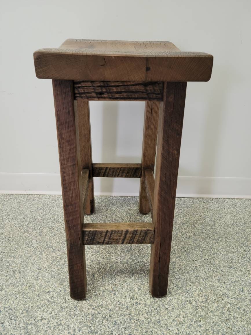 Barnwood Bar Stools - Made Entirely Of Reclaimed Barnwood, FREE SHIPPING - Made in the U.S.A!!