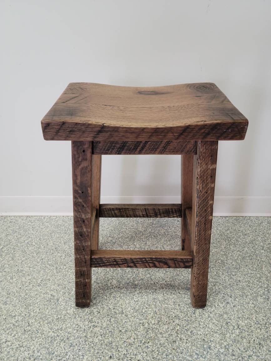 Barnwood Bar Stools - Made Entirely Of Reclaimed Barnwood, FREE SHIPPING - Made in the U.S.A!!