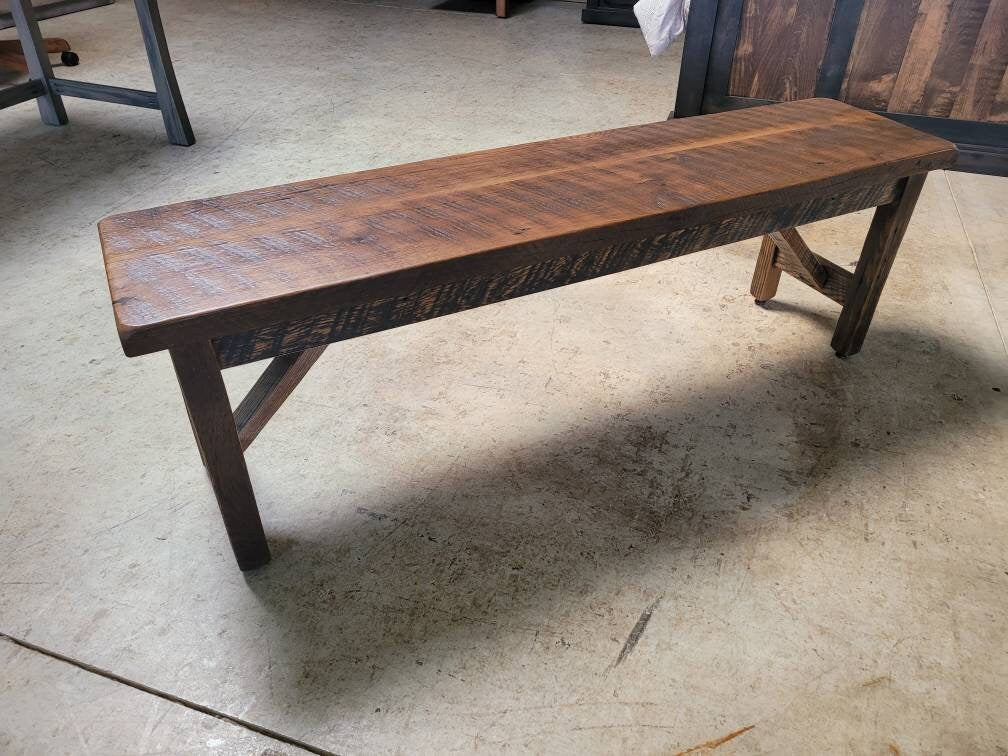 Reclaimed Barnwood Bench, Free Shipping - Made in the USA!