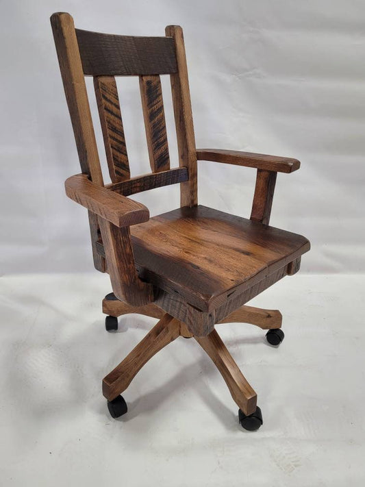 Reclaimed Barnwood Lumber Desk Chair, Very Heavy Duty, Free Shipping!