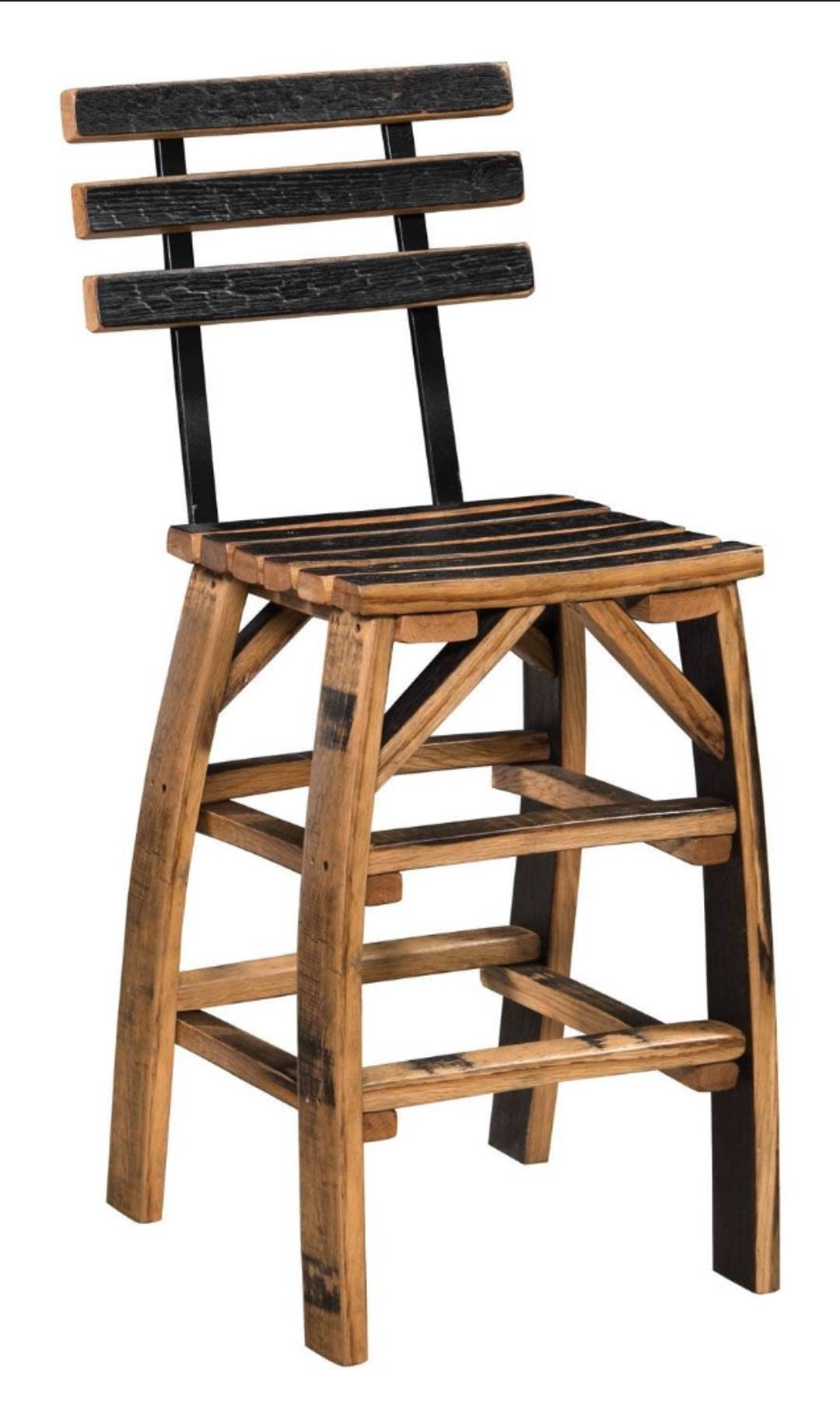 Whiskey Barrel Stave Bar Stools - Made Entirely Of Whiskey Barrel Staves, FREE SHIPPING - Made in the U.S.A!!