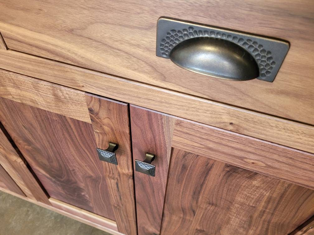 Walnut Sideboard Buffet Amish Built Rustic Walnut Buffet Made in the USA with Free Shipping!
