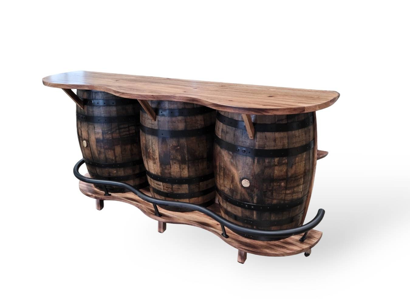 Whiskey Barrel Bar Bourbon Barrel Bar, Burnt Hickory Bar