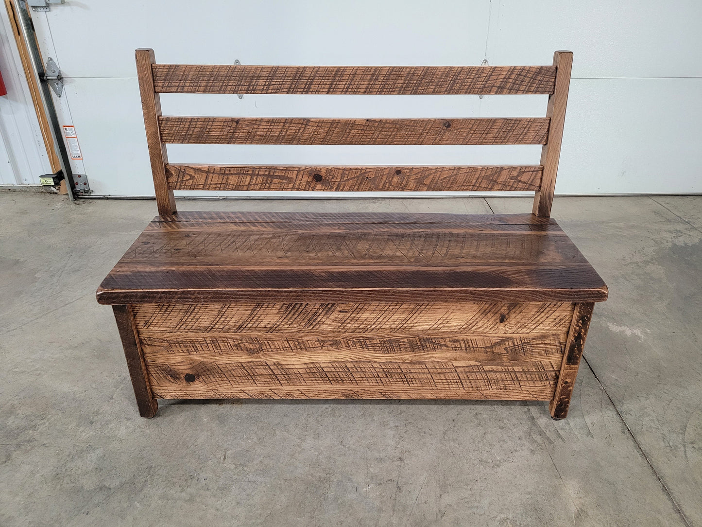 Reclaimed Barn Wood Storage Bench, Free Shipping - Made in the USA!
