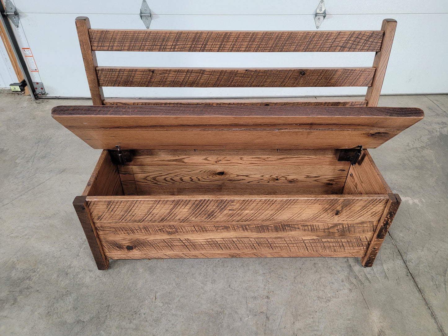 Reclaimed Barn Wood Storage Bench, Free Shipping - Made in the USA!