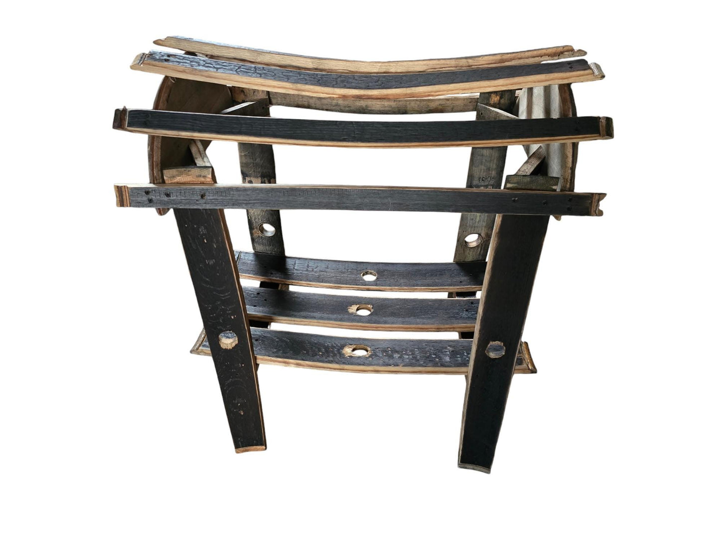 Whiskey Barrel Stave Saddle Stand - Free Shipping