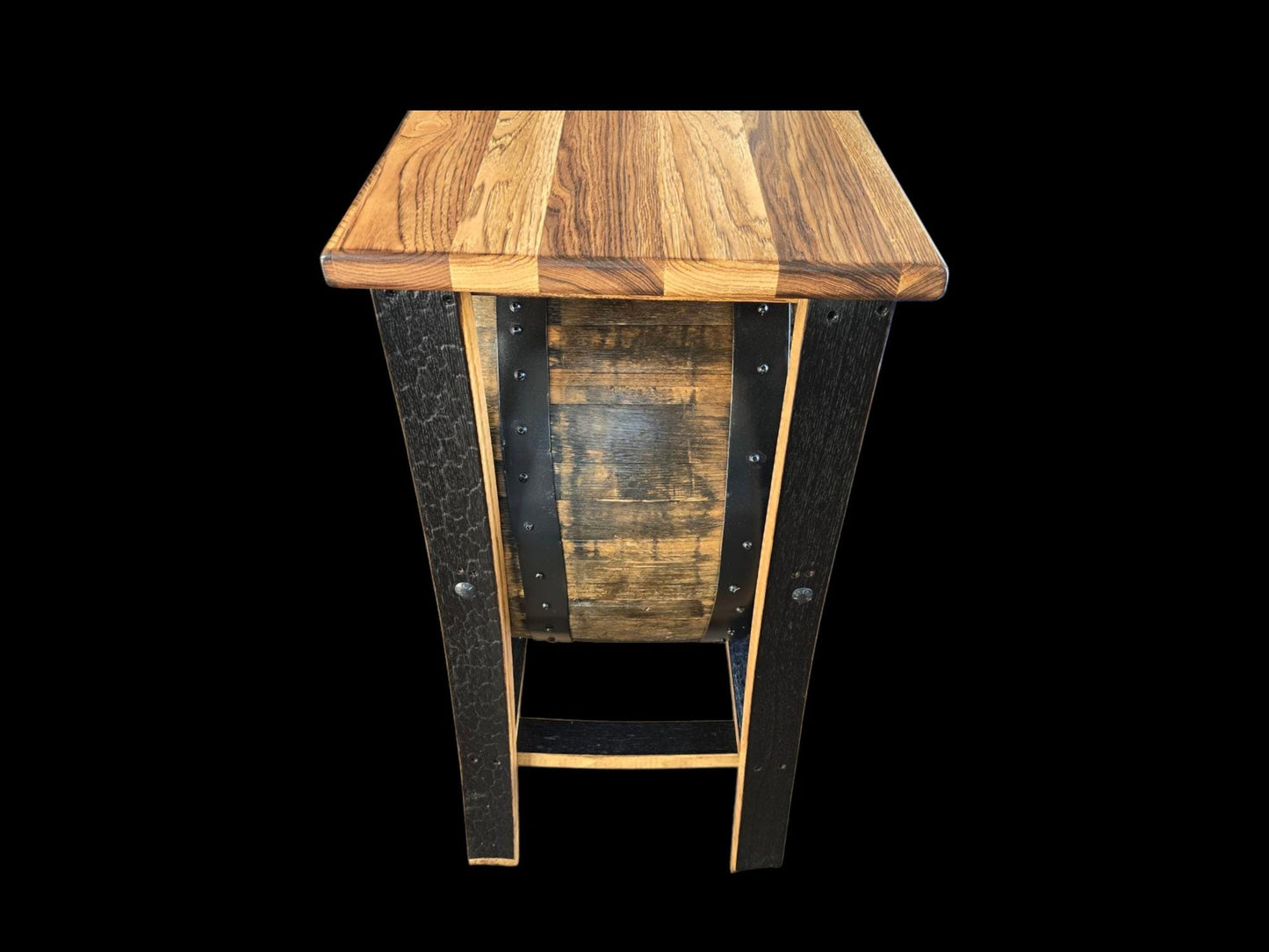 Whiskey Barrel Wine Rack Made From Authentic  Whiskey Barrels - Burnt Hickory