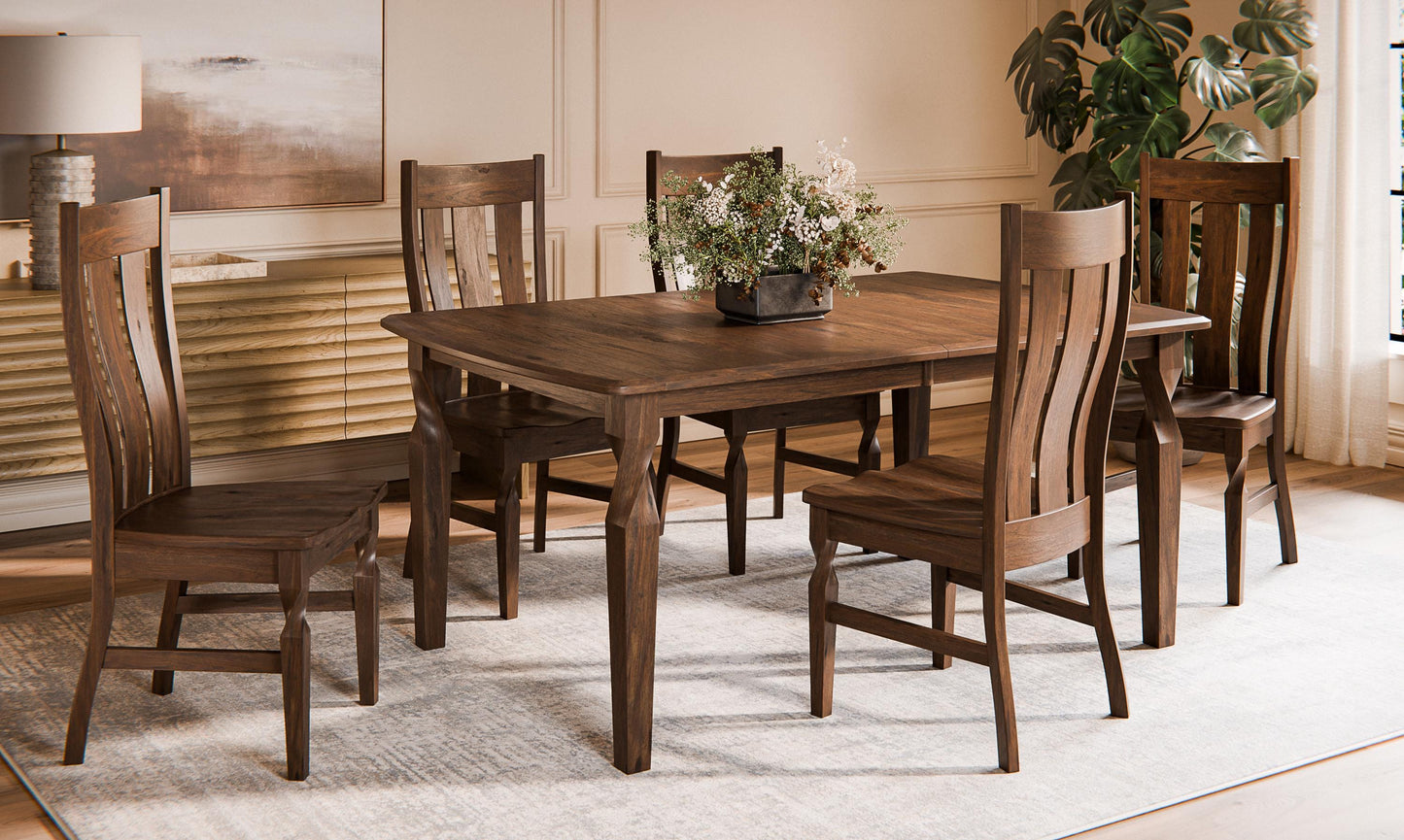 Brantley Brown Maple 7 Piece Dining Set, Amish Built in the U.S.A.