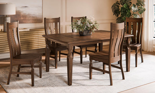 Brantley Brown Maple 7 Piece Dining Set, Amish Built in the U.S.A.