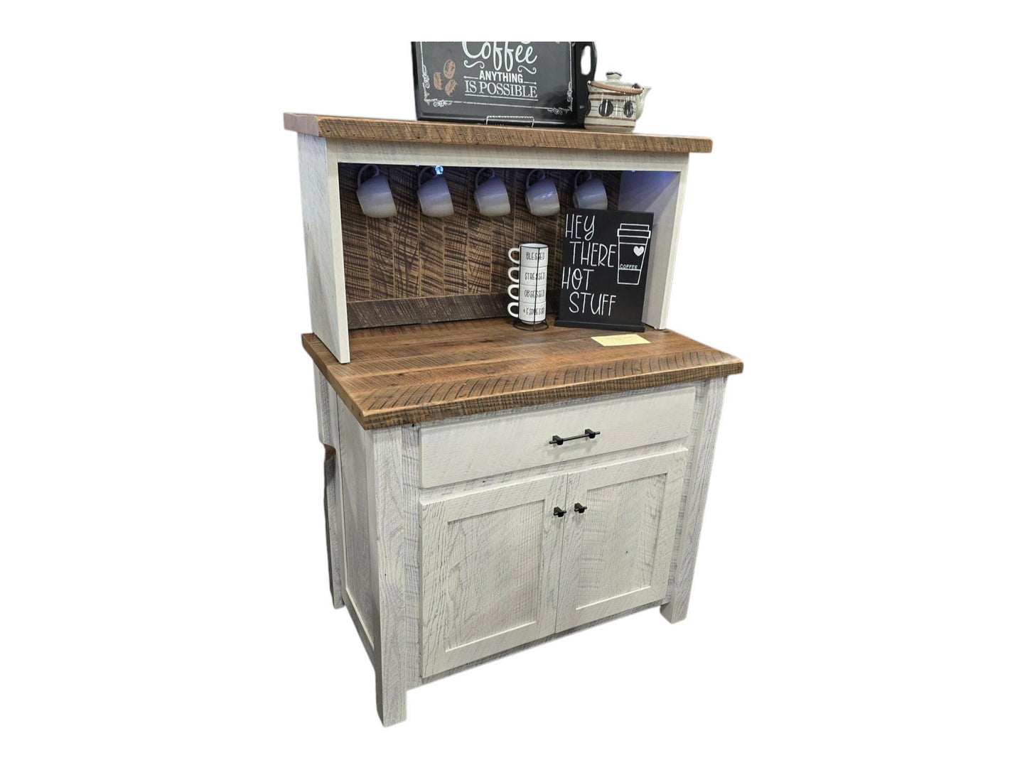 Reclaimed Barn Wood Coffee Bar Authentic Barnwood Coffee Bar Amish Built Coffee Bar Free Shipping