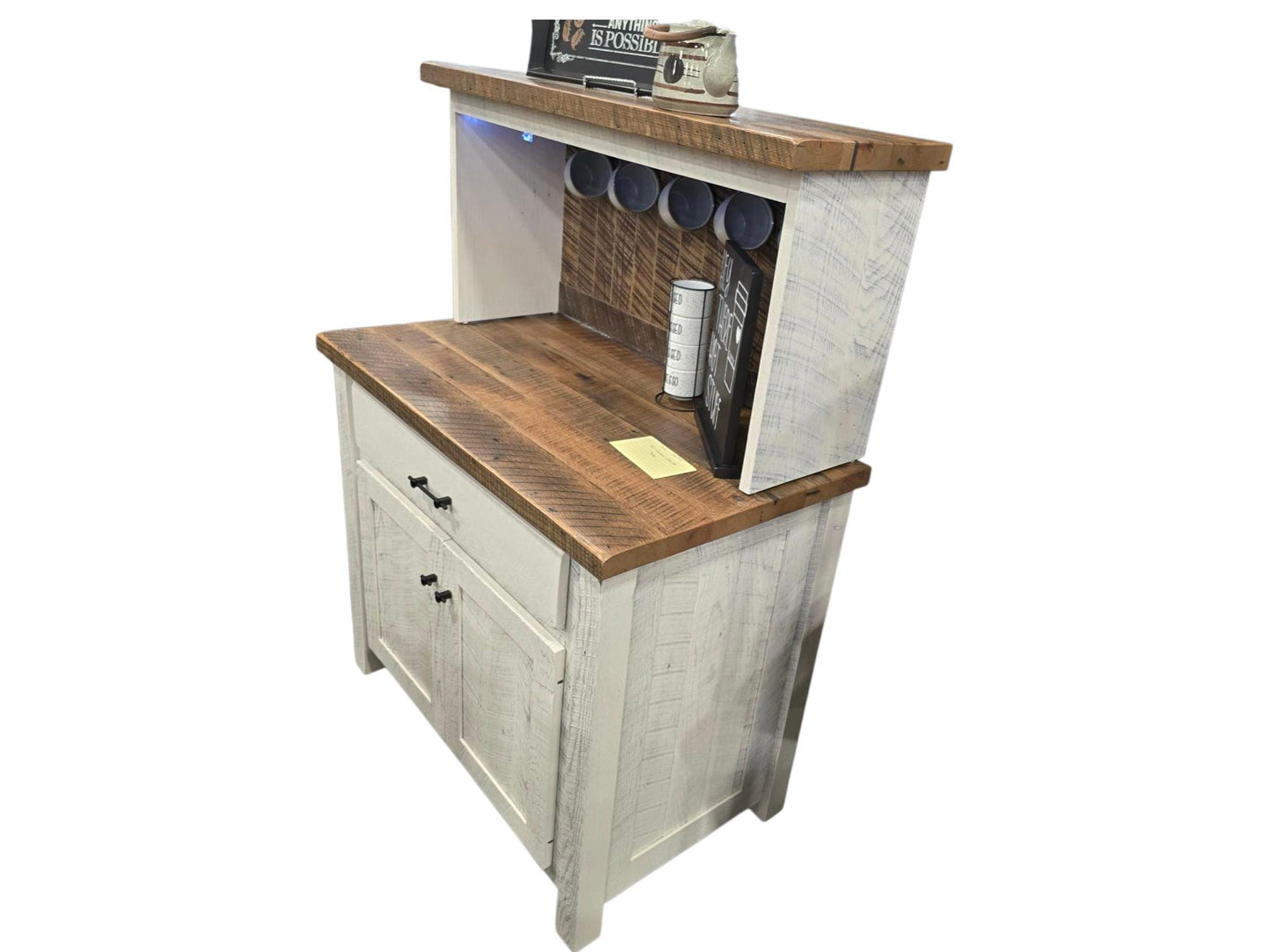 Reclaimed Barn Wood Coffee Bar Authentic Barnwood Coffee Bar Amish Built Coffee Bar Free Shipping