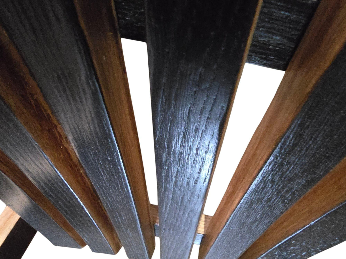 End Table Made of Burnt Hickory with Authentic Whiskey Barrel Stave Legs