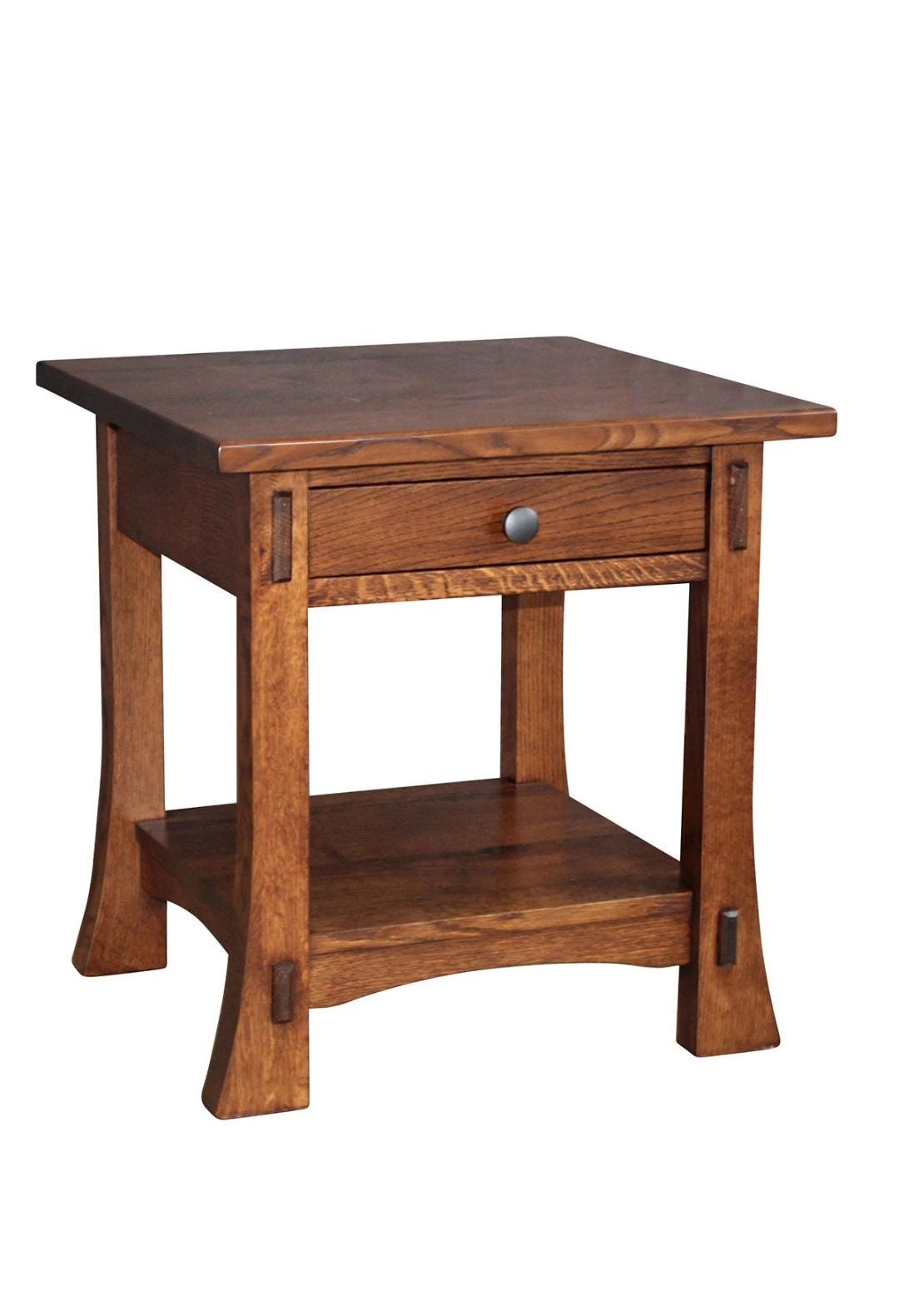 Amish Mission Style Coffee Table & End Table Set – Solid Wood Living Room Furniture – Rustic Craftsman Sofa Table Set – Handmade by Amish