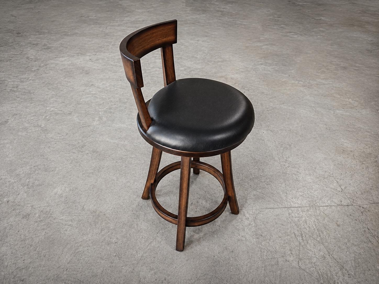Jack Daniel’s® Whiskey Barrel | Pub Table | 54” Rustic Hickory Wood Top | Bourbon Barrel Bar Table w/ Glass Inlay | Man Cave Furniture
