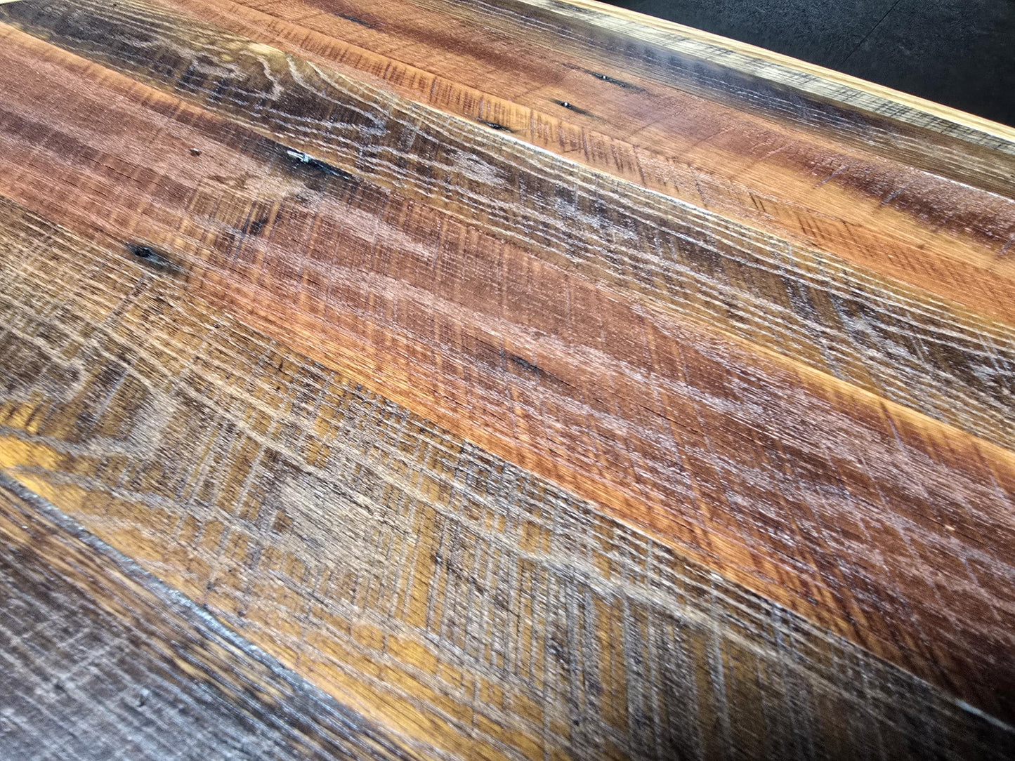 Whiskey Barrel Stave Coffee Table, Reclaimed Barn Wood Coffee Table, Rustic Wood Table, Bourbon Barrel Furniture, 36 x 30