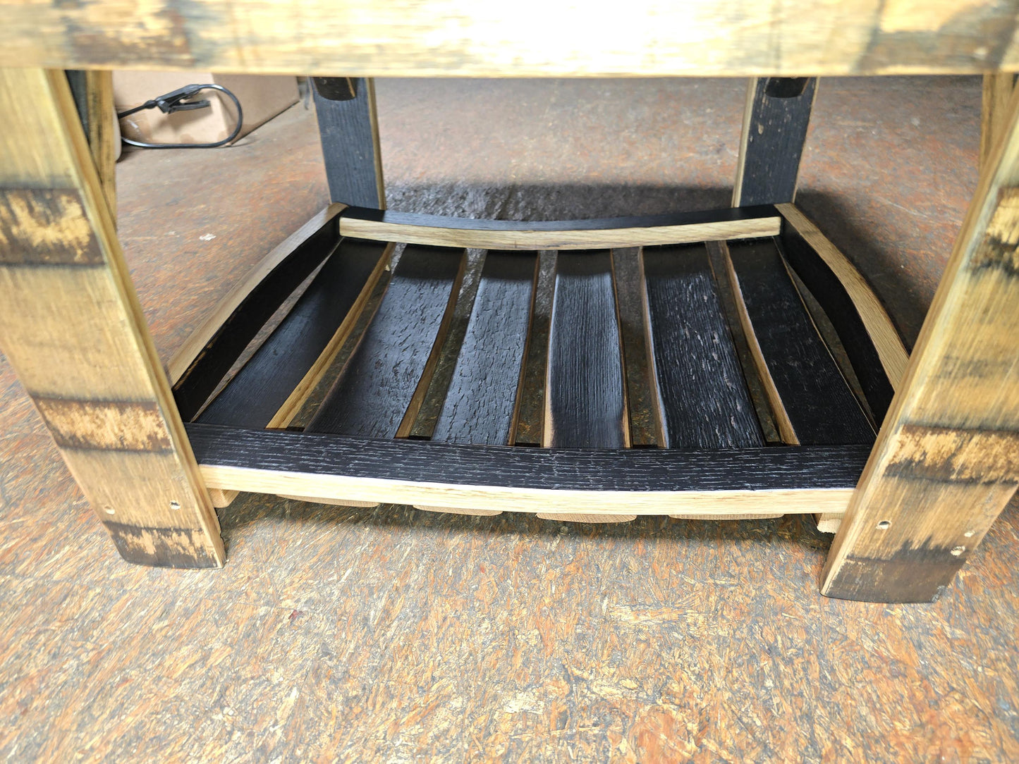 Whiskey Barrel Stave Coffee Table, Reclaimed Barn Wood Coffee Table, Rustic Wood Table, Bourbon Barrel Furniture, 36 x 30